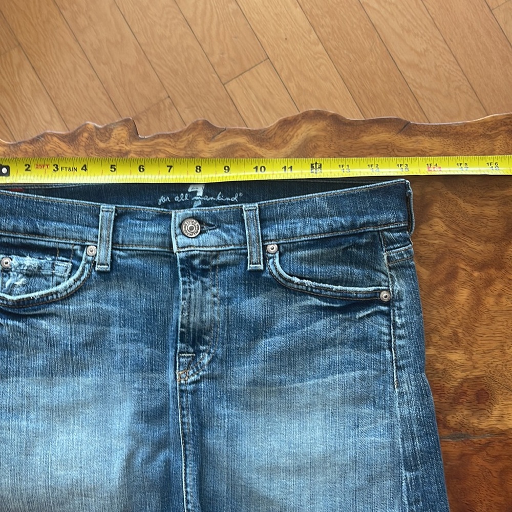 7 for all mankind jeans mini skirt, size 27. - Picture 12 of 13
